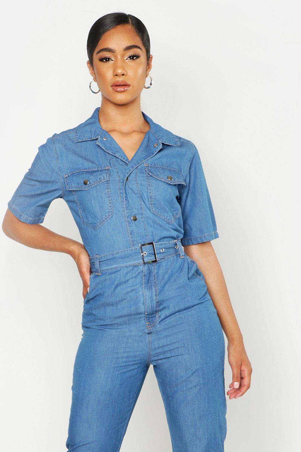 Denim utility boilersuit on sale